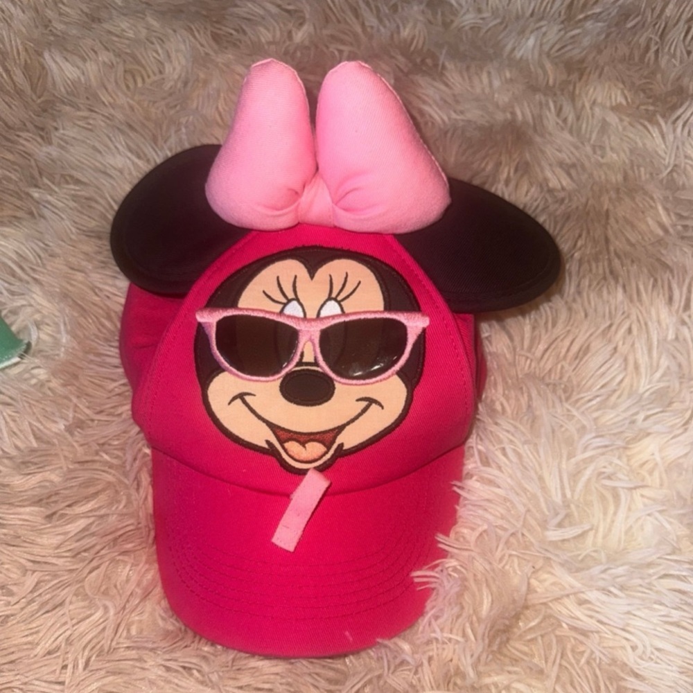 Disney Pink Minnie Mouse Cap with Bow